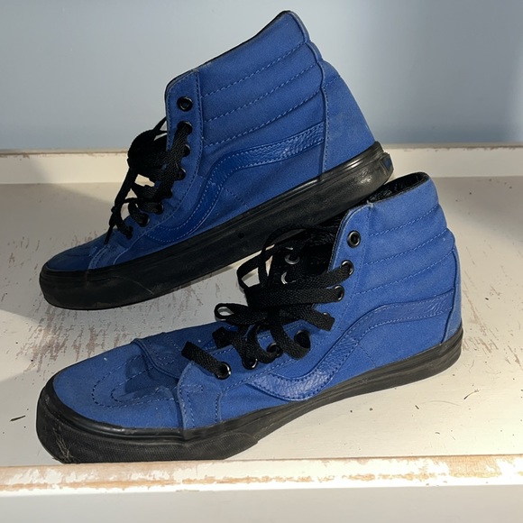 VANS SK8-Hi REISSUE CANVAS BLUE & BLACK/LGHTGM MEN’s 9.5 - Picture 6 of 7